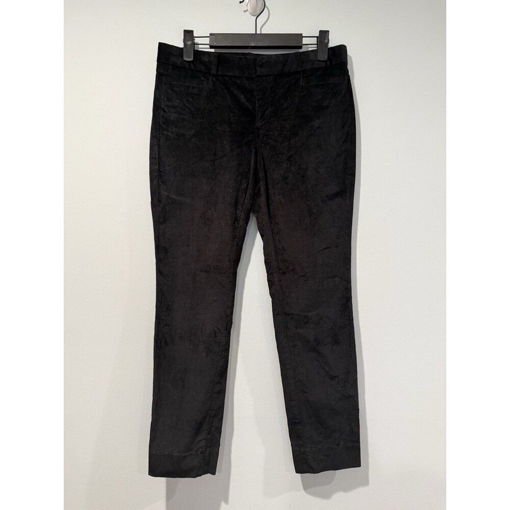 Banana Republic Sloan Pants Womens 30** Petite Blk Velvet Stretch Minimal Travel